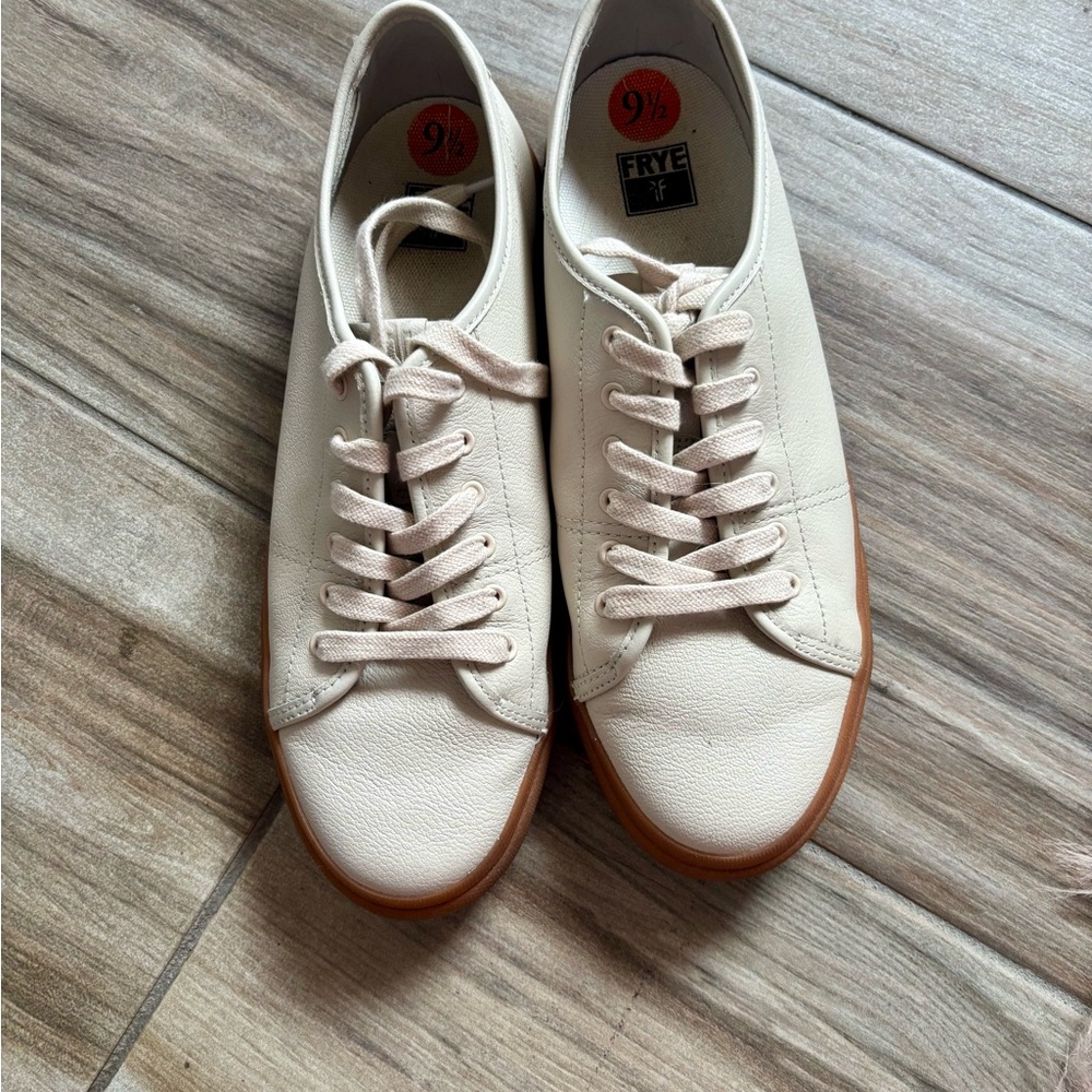 Frye Off-White Leather Sneakers